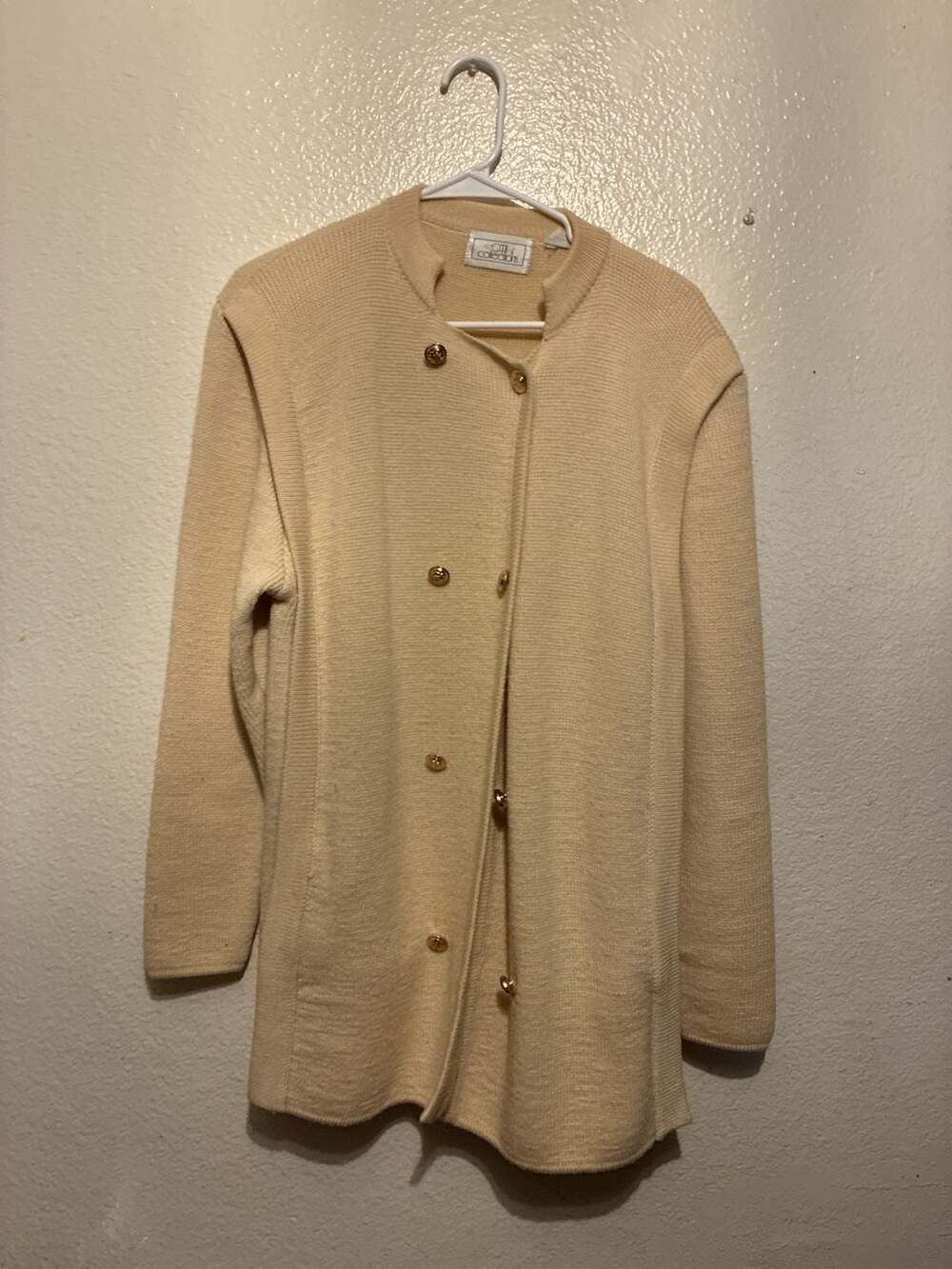 CMI Collections Vintage 100% Wool Double-Breasted Cardigan Jacket